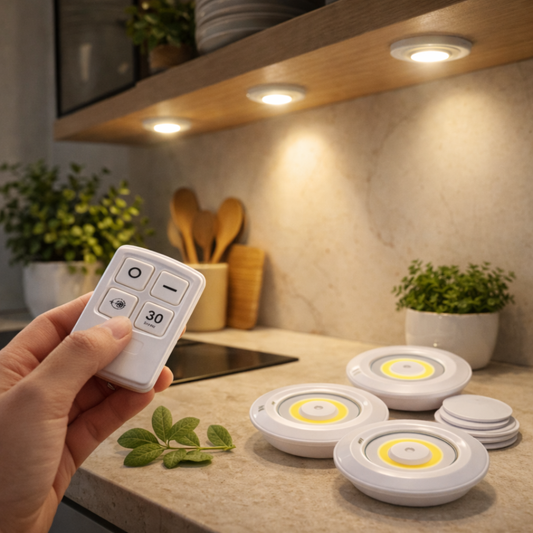 Luz led inalambrica x3 + control