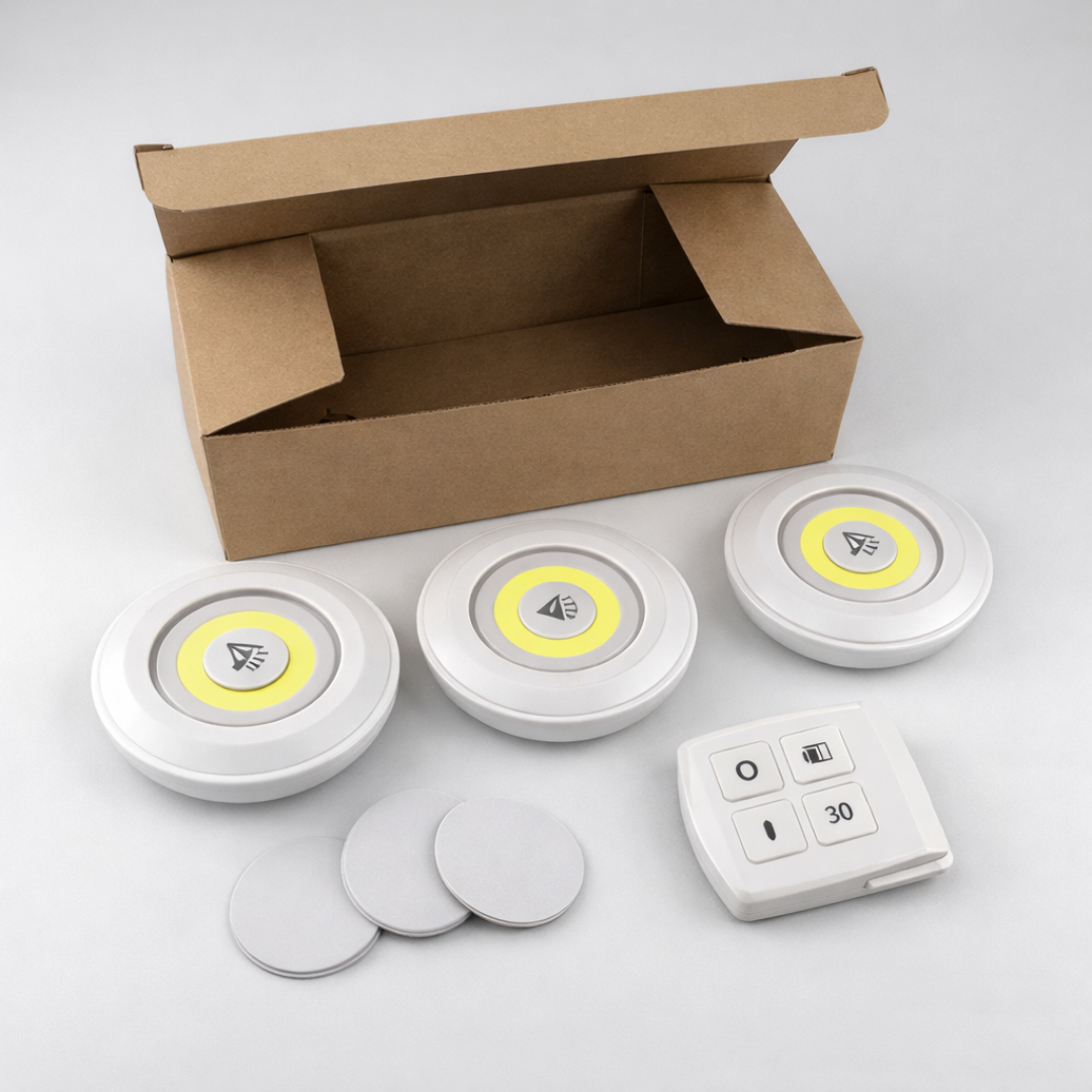 Luz led inalambrica x3 + control